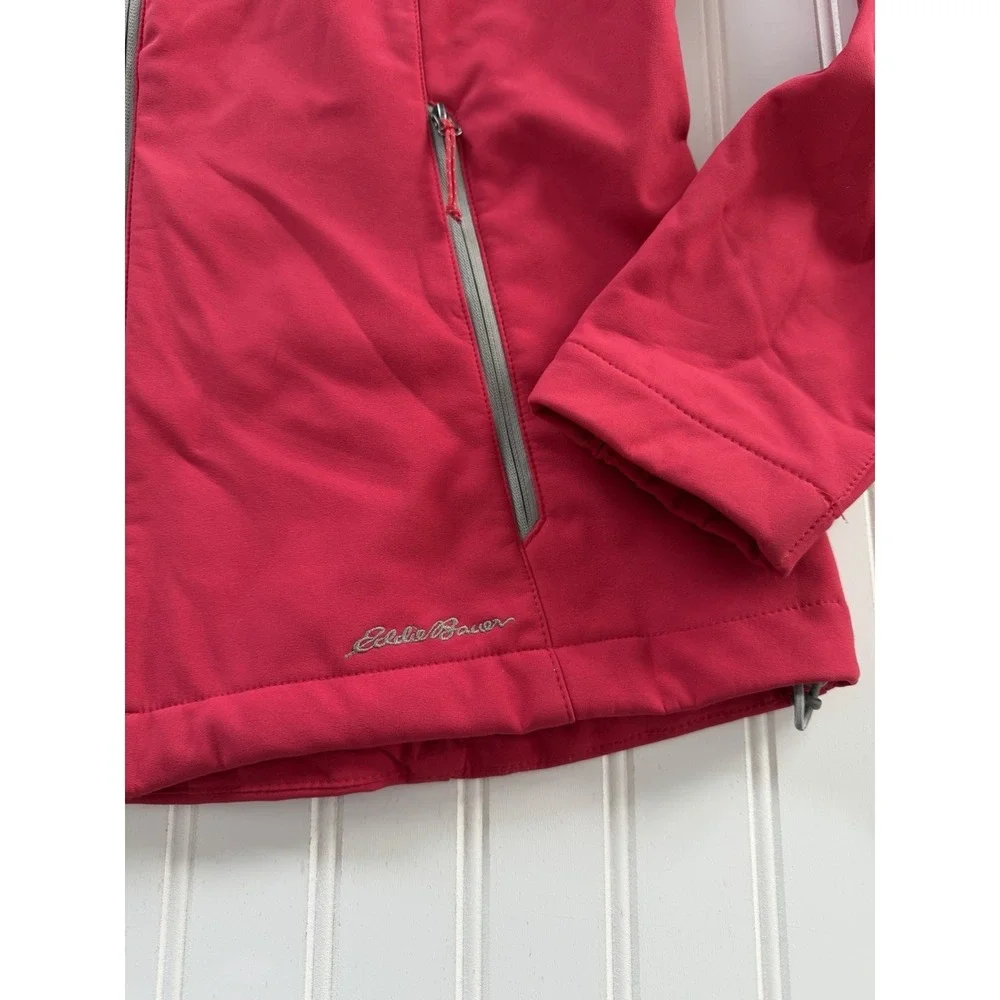 Eddie Bauer Women's Fleece Lined Jacket Large Pink Zip Pockets‎